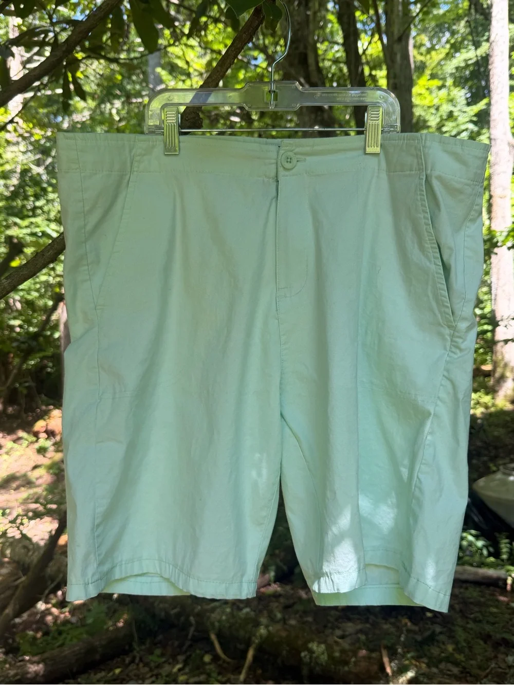 Caribbean Joe Mint Green Stretch Cotton Shorts Size 16